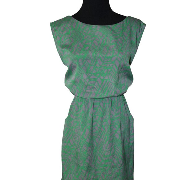 SALE Prevett Criss Cross Back Green Gray Lightweight Dress Small S Pre-Loved - Picture 15 of 15